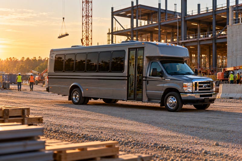 Construction Site Shuttle Bus Rentals in McAllen, TX